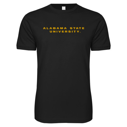  Next Level Black SoftStyle T Shirt - Alabama State University