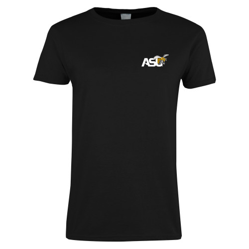  Womens Black Short Sleeve Tee - Official Logo