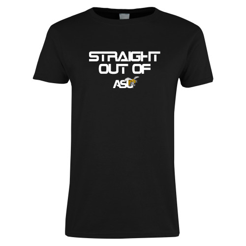  Womens Black Short Sleeve Tee - Straight Out of ASU