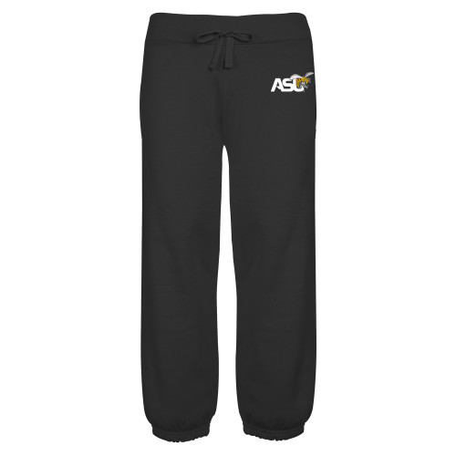  ENZA Womens Black Banded Fleece Capri - Official Logo