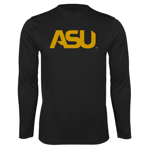  Black Performance Long Sleeve Shirt - ASU