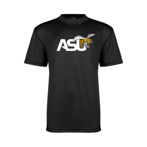  Youth Performance Black Tee - Official Logo