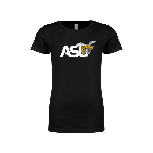  Next Level Girls Black Fashion Fit T Shirt - Official Logo