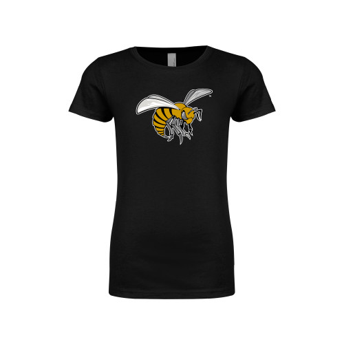  Next Level Girls Black Fashion Fit T Shirt - Hornet