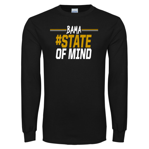  Black Long Sleeve T Shirt - Bama State of Mind