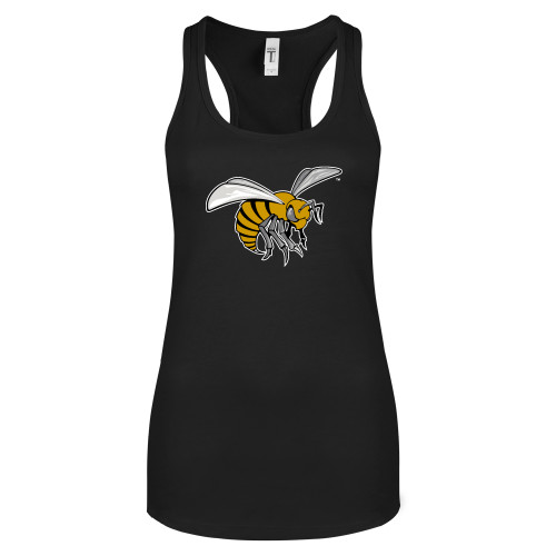  Next Level Womens Black Racerback Tank  - Hornet