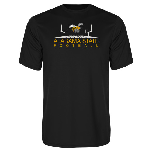  Black Performance Tee - Football Field