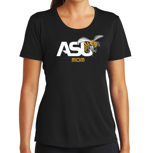  Womens Black Performance Tee - Mom