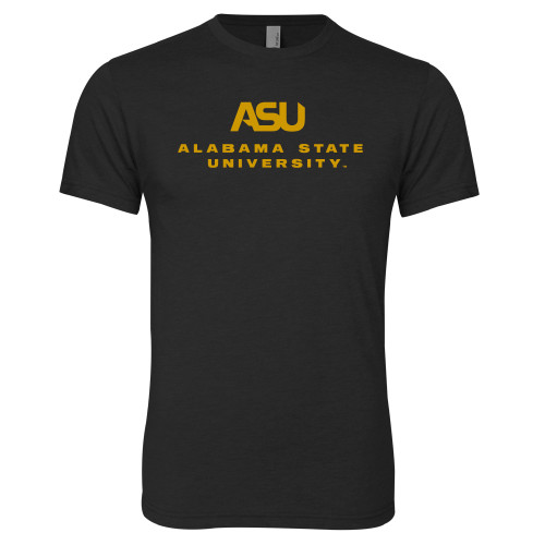  Next Level Black Triblend Tee - ASU Alabama State University