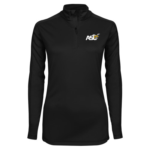  Syntrel Womens Black Interlock 1/4 Zip - Official Logo
