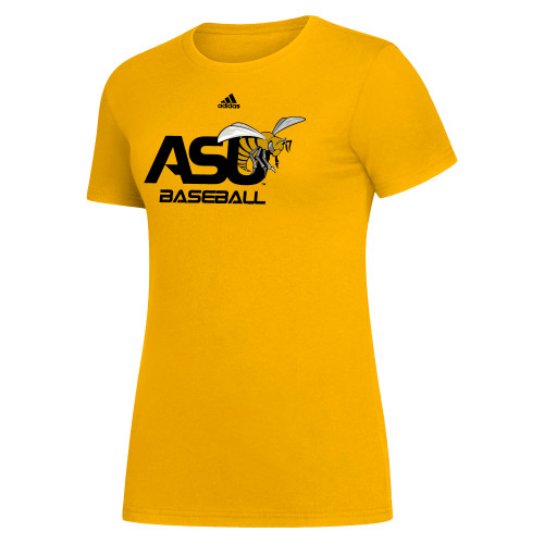  Adidas Womens Collegiate Gold Fresh Tee - Adidas ASU Baseball