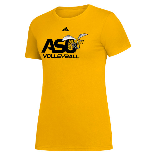  Adidas Womens Collegiate Gold Fresh Tee - Adidas ASU Volleyball