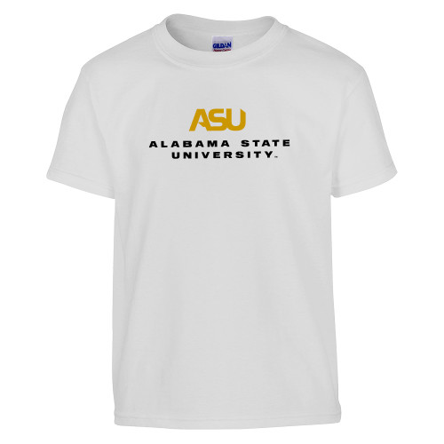  Youth White T Shirt - ASU Alabama State University