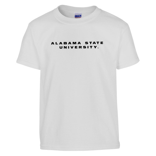  Youth White T Shirt - Alabama State University