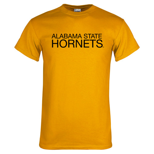  Gold T-Shirt - Alabama State Hornets Stacked