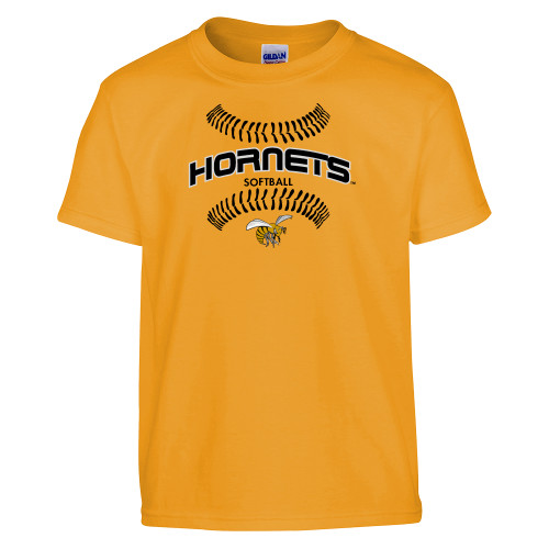  Youth Gold T-Shirt - Softball Seams