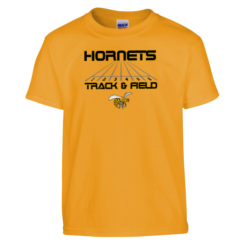  Youth Gold T-Shirt - Track and Field Lanes