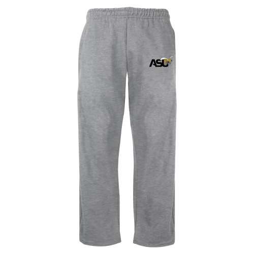  Grey Fleece Open Bottom Pant - Official Logo