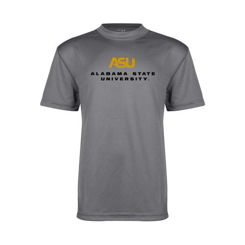  Youth Performance Grey Concrete Tee - ASU Alabama State University