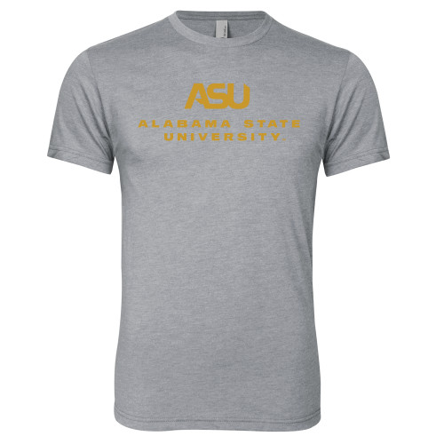  Next Level Heather Grey Triblend Tee - ASU Alabama State University