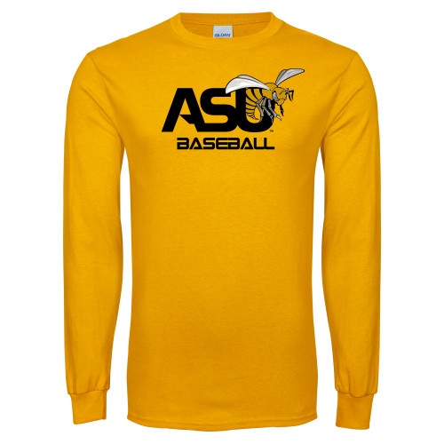  Gold Long Sleeve T Shirt - Baseball