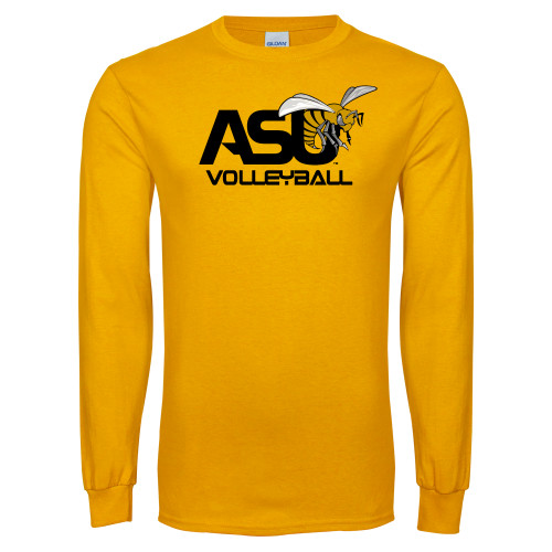  Gold Long Sleeve T Shirt - Volleyball