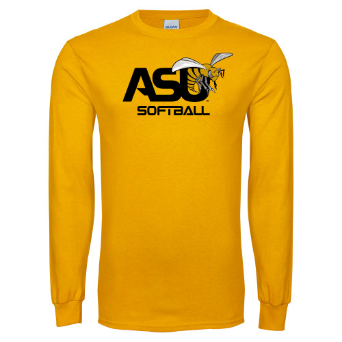  Gold Long Sleeve T Shirt - Softball