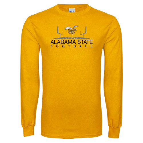  Gold Long Sleeve T Shirt - Football Field