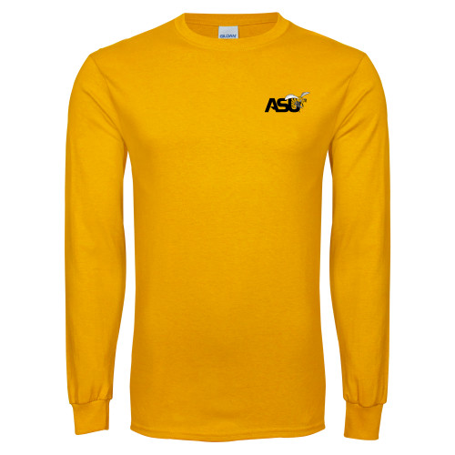  Gold Long Sleeve T Shirt - Official Logo