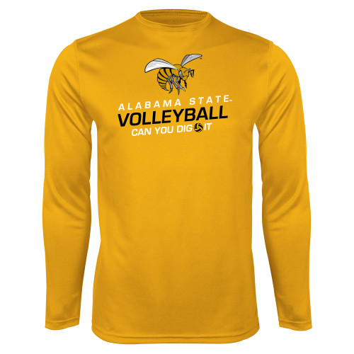  Gold Performance Long Sleeve Shirt - Volleyball