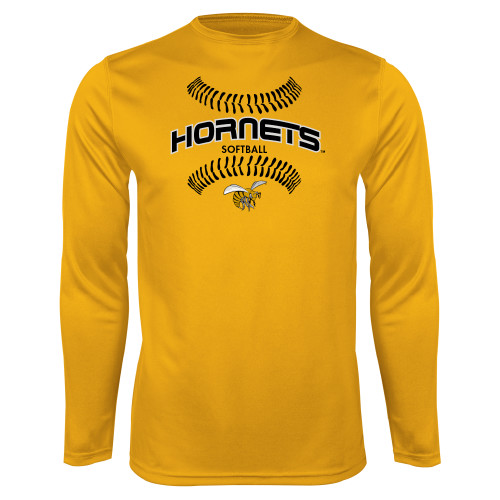  Gold Performance Long Sleeve Shirt - Softball Seams