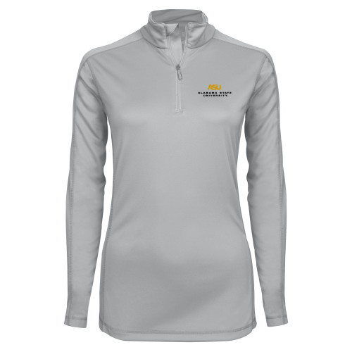  Syntrel Womens Platinum Interlock 1/4 Zip - ASU Alabama State University