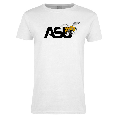  Womens White Short Sleeve Tee - Official Logo