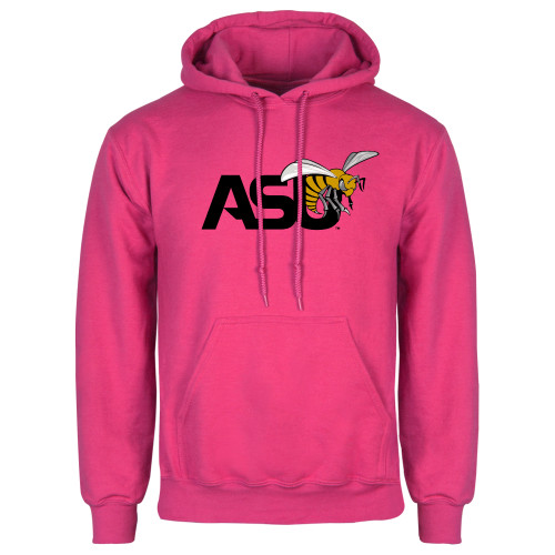  Womens Fuchsia Fleece Hoodie - Official Logo