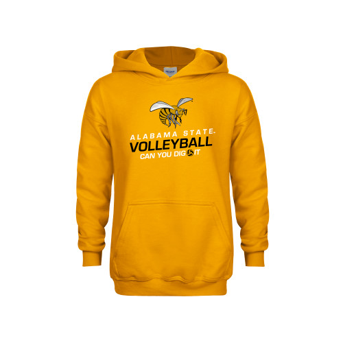  Youth Gold Fleece Hoodie - Volleyball