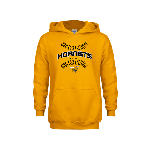  Youth Gold Fleece Hoodie - Softball Seams