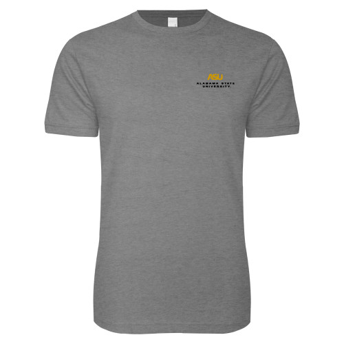  Next Level Heather Grey SoftStyle T Shirt - ASU Alabama State University