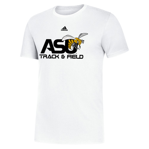  Adidas White Fresh Tee - Adidas ASU Track and Field