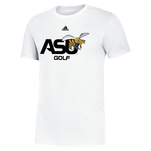  Adidas White Fresh Tee - Adidas ASU Golf