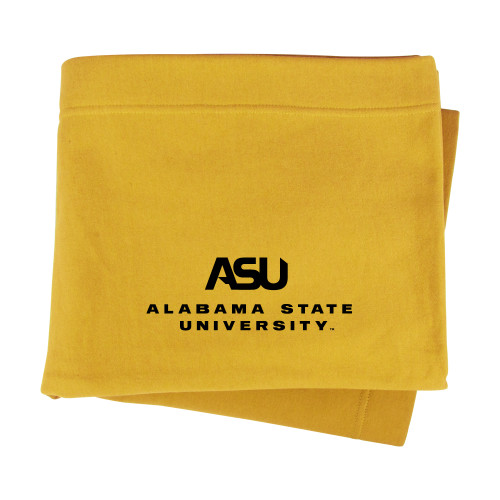  Gold Sweatshirt Blanket - ASU Alabama State University