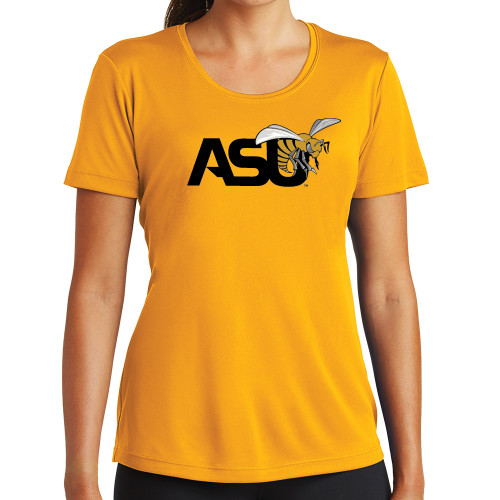  Womens Gold Performance Short Sleeve Tee - Official Logo