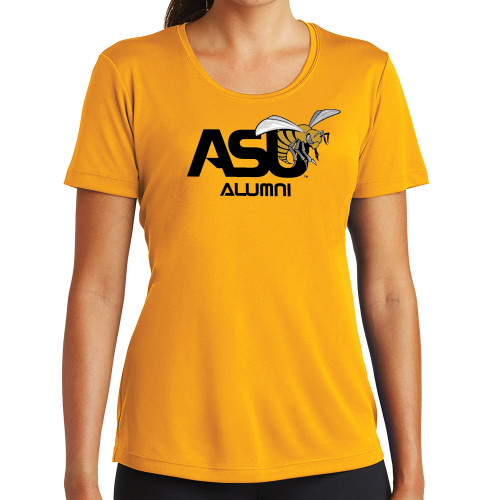  Womens Gold Performance Short Sleeve Tee - Alumni