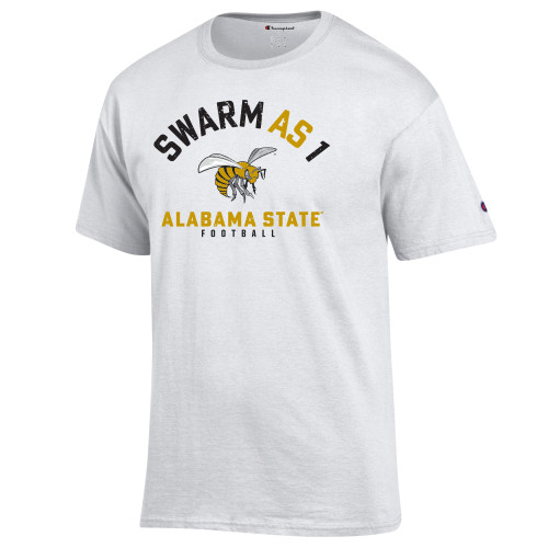  Champion White T Shirt - ASU Swarm as One