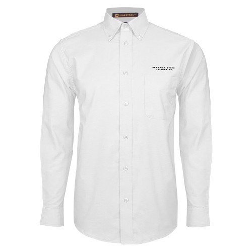  White Oxford Long Sleeve Shirt - Alabama State University