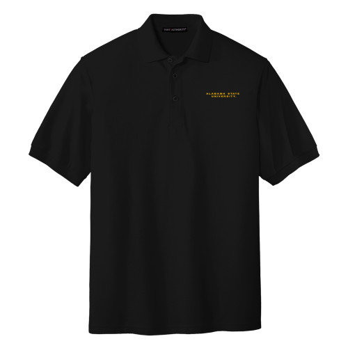  Black Silk Touch Polo - Alabama State University