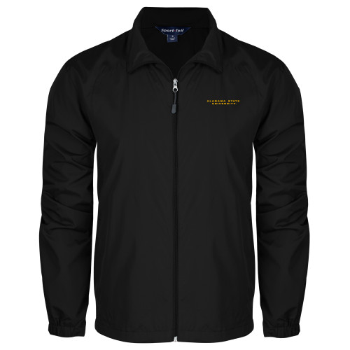 Black Full Zip Wind Jacket - Alabama State University