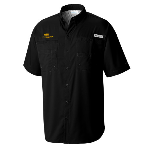  Columbia Black Tamiami Performance Short Sleeve Shirt - ASU Alabama State University