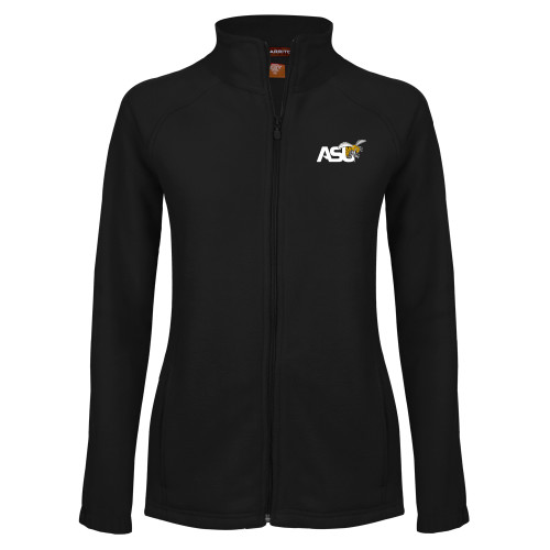  Womens Black Fleece Full Zip Jacket - Official Logo
