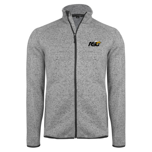  Grey Heather Sweater Fleece Jacket - Official Logo