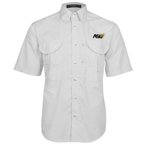  White Fishing Shirt Performance Short Sleeve - Official Logo